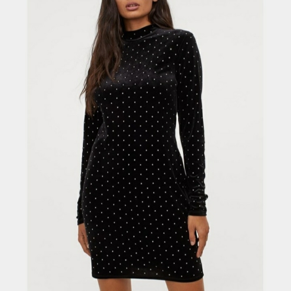 black dress with silver studs